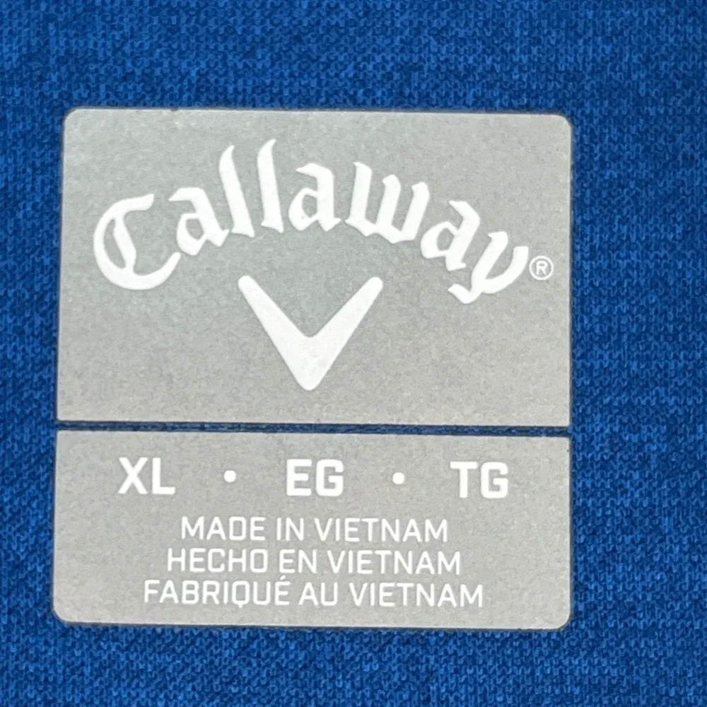 Callaway Pullover Men XL Blue Heathered Long Sleeve 1/4 Zip Golf Performance EUC - Picture 7 of 10
